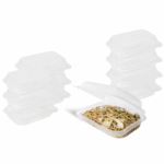 [250 ct] 9'' x 6'' Hinged Food Containers | PP | Clear - Image 7