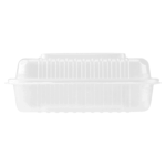 [200 ct] 9" x 9" 3-Compartment Hinged Food Containers | Clear | PP - Image 7
