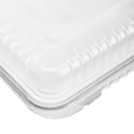 [200 ct] 9" x 9" 3-Compartment Hinged Food Containers | Clear | PP - Image 5