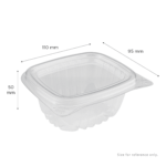 [400 ct] 6 oz Hinged Deli Container | PET - Image 2