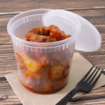 [240 sets] 24 oz Deli Containers with Lids | Injection Molded PP | Clear