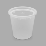 [240 sets] 24 oz Deli Containers with Lids | Injection Molded PP | Clear - Image 2