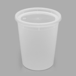 [240 sets] 32 oz Deli Containers with Lids | Injection Molded PP | Clear - Image 2