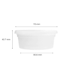 [240 sets] 8 oz Deli Containers with Lids | Injection Molded PP | Clear - Image 8