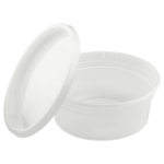 [240 sets] 8 oz Deli Containers with Lids | Injection Molded PP | Clear - Image 4