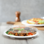[200 ct] 9" Disposable Dome Lids for Molded Fiber Plates | PET - Image 5