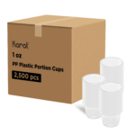 [2,500 ct] 1 oz Tall PP Plastic Portion Cups, Clear - Image 3