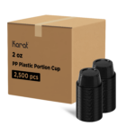 [2,500 ct] 2 oz PP Plastic Portion Cups, Black - Image 3