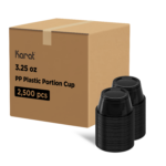 [2,500 ct] 3.25 oz PP Plastic Portion Cups, Black - Image 6