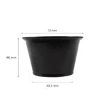 [2,500 ct] 4 oz PP Plastic Portion Cups, Black - Image 4