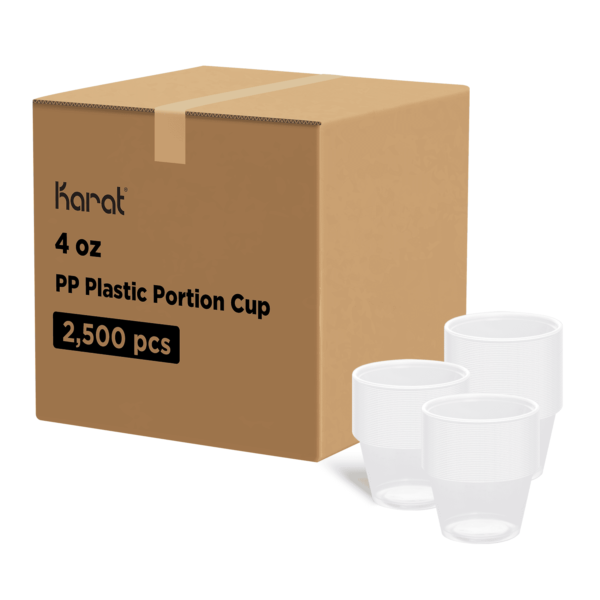 [2,500 ct] 4 oz PP Plastic Portion Cups, Clear