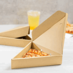 [100 ct] Corrugated Pizza Slice Box, Kraft