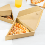 [100 ct] Corrugated Pizza Slice Box, Kraft - Image 3