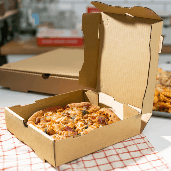 [50 ct] Corrugated Pizza Box, 8''x8''x2'', Kraft