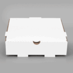 [50 ct] Corrugated Pizza Box, 8''x8''x2'', White - Image 2