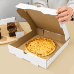 [50 ct] Corrugated Pizza Box, 10''x10''x2'', White - Image 4