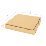 [50 ct] Corrugated Pizza Box, 12''x12''x2'', Kraft - Image 5