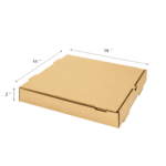 [50 ct] Corrugated Pizza Box, 14''x14''x2'', Kraft - Image 4