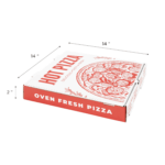 [50 ct] Corrugated Pizza Box, 14''x14''x2'', Generic Print - Image 5