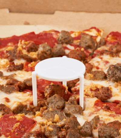[1,000 ct] 1.6" White Pizza Saver tripod pizza box support prevent topping sticking Karat wholesale Packer Janitorial California restaurant supplies