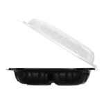 [150 ct] 10.25" x 9" 3-Comparment Premium PP Hinged Container - Image 9