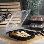 [150 ct] 10.25" x 9" 3-Comparment Premium PP Hinged Container