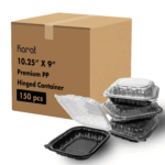 [150 ct] 10.25" x 9" Premium PP Hinged Container - Image 5