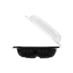 [150 ct] 8" x 8" 3-Comparment Premium PP Hinged Container - Image 4