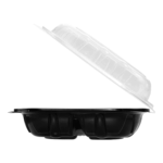 [150 ct] 9" x 9" 3-Comparment Premium PP Hinged Container - Image 3