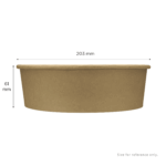 [270 ct] 48 oz Paper Short Buckets, Kraft - Image 3