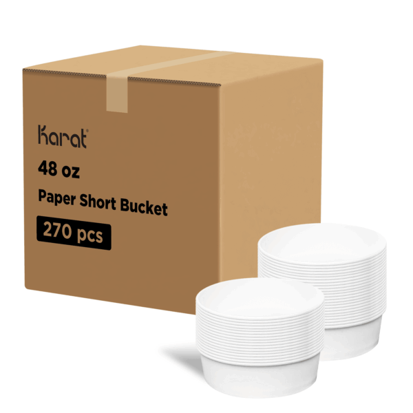 [270 ct] 48 oz Paper Short Buckets (203 mm)