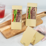[500 ct] 19oz Paper Sandwich Wedge Container with Window, Kraft - Image 6