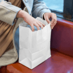 [250 ct] Balboa Paper Shopping Bag with Twisted Handles, White - Image 3