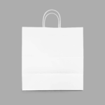 [250 ct] Paper Shopping Bag with Twisted Handles (Malibu), White - Image 2