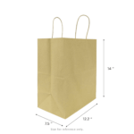 [250 ct] Malibu Paper Shopping Bags (Large), Kraft - Image 2