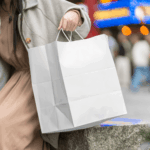 [200 ct] Huntington Paper Shopping Bag with Twisted Handles, White - Image 3