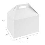 [100 ct] Take-Out Meal Barn Box, White - Image 5