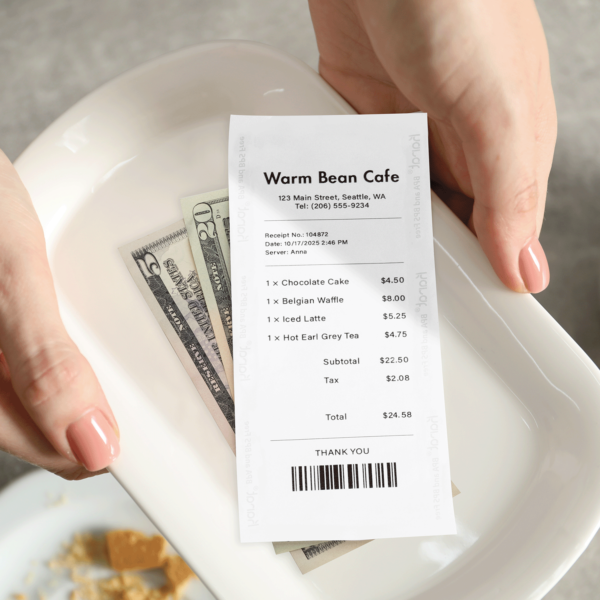 [50 Rolls] 3 1/8" x 273' BPA & BPS Free Thermal Paper Rolls, White