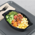 [150 sets] 24 oz PP Microwaveable Oval Food Container with Clear Lid, Black