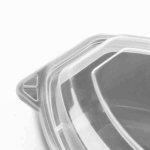 [150 sets] 24 oz PP Microwaveable Oval Food Container with Clear Lid, Black - Image 6