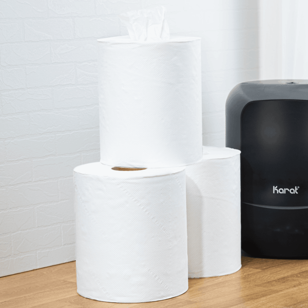 [6 Rolls] 2-Ply Center Pull Paper Towel, White