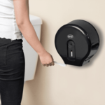 10" Jumbo Roll Tissue Dispenser, Black - 1 unit - Image 4