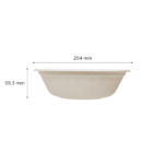 Karat Earth 32oz Molded Fiber Round Bowl, PFAS Free, Natural - 500 pcs - Image 3
