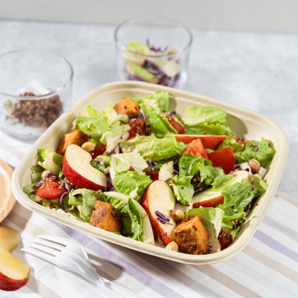 Karat Earth 32oz Molded Fiber Square Bowl, PFAS Free Containers, Natural - 300 pcs