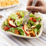 Karat Earth 32oz Molded Fiber Square Bowl, PFAS Free Containers, Natural - 300 pcs - Image 4