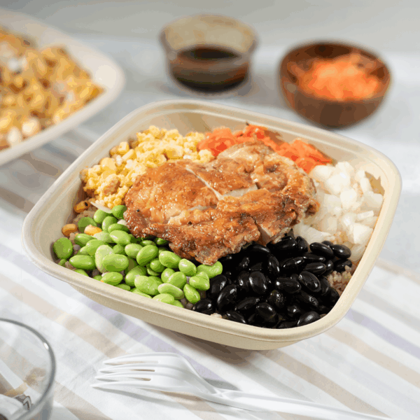 Karat Earth 48oz Molded Fiber Square Bowl, PFAS Free Containers, Natural - 300 pcs