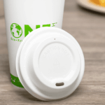 Karat Earth 90mm Bagasse Sipper Dome Lid for 10-24oz Hot Cup, White - 500 pcs