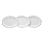 Karat Earth 10''x8'' Molded Fiber Oval Plates, PFAS Free, White - 500 pcs - Image 9