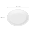 Karat Earth 12.5''x10'' Molded Fiber Oval Plates, PFAS Free, White - 500 pcs - Image 6