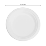 Karat Earth 7'' Molded Fiber Round Plates, PFAS Free, White - 1,000 pcs - Image 3